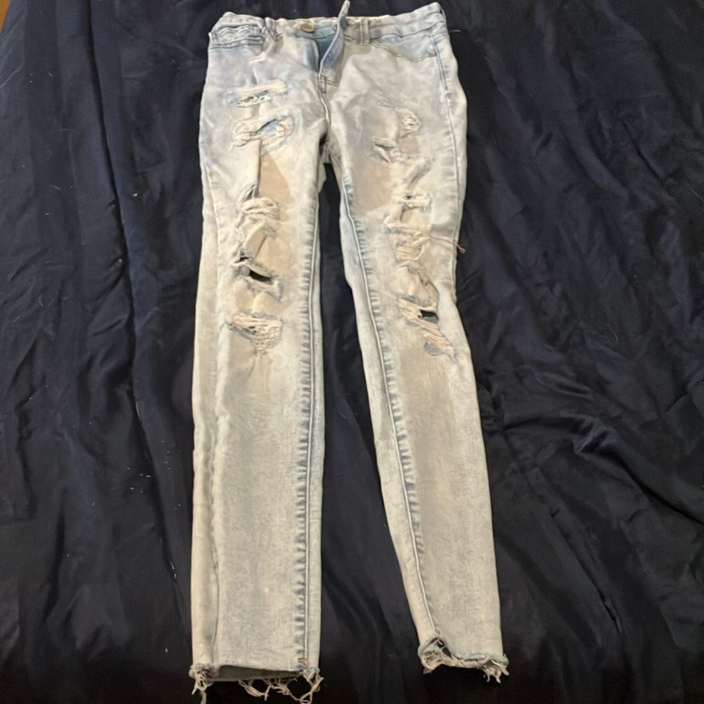 Distressed Light Blue Women's Jeans